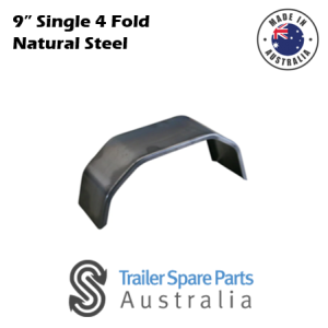 Mudguard Single 4 Fold BLACK 9"