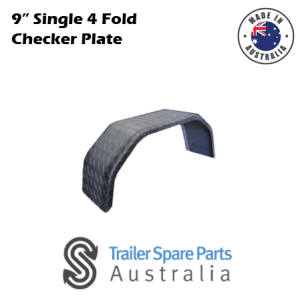 9" Mudguard Single 4 Fold CHECKER PLATE