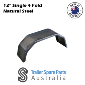 12" Mudguard Single 4 Fold BLACK