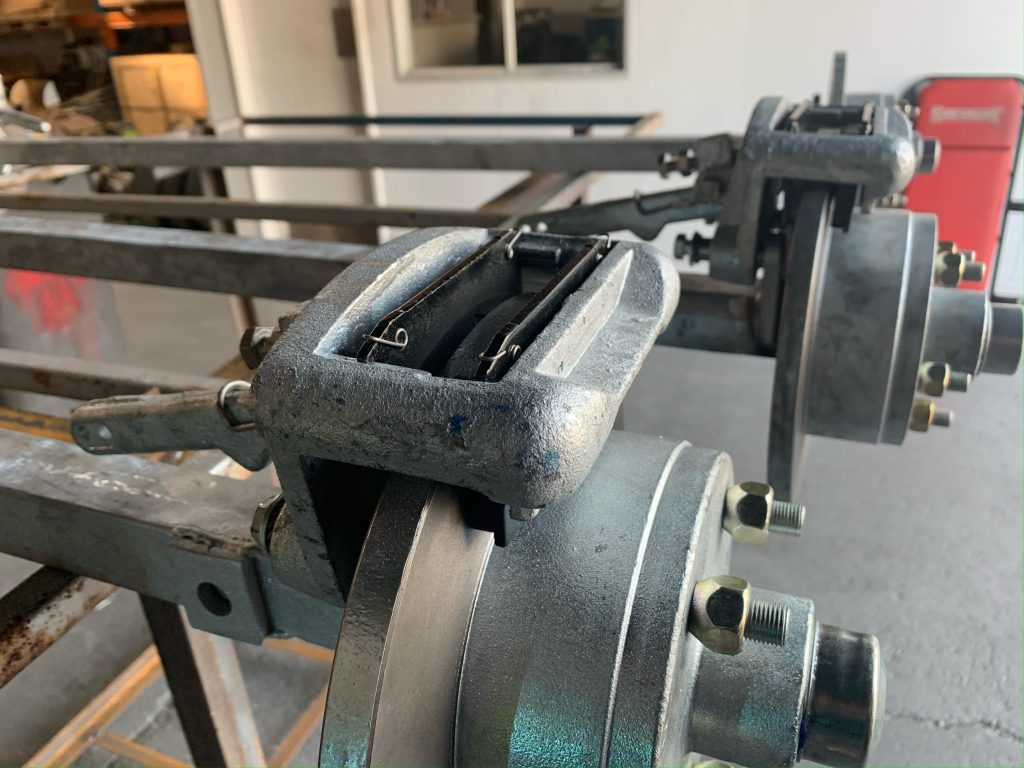 Trailer Brakes Being Repaired