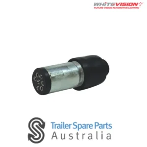 7 Pin Round Slim Metal Trailer Plug (Female)